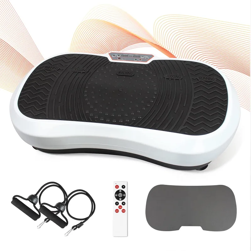 Vibration plate with resistance bands
