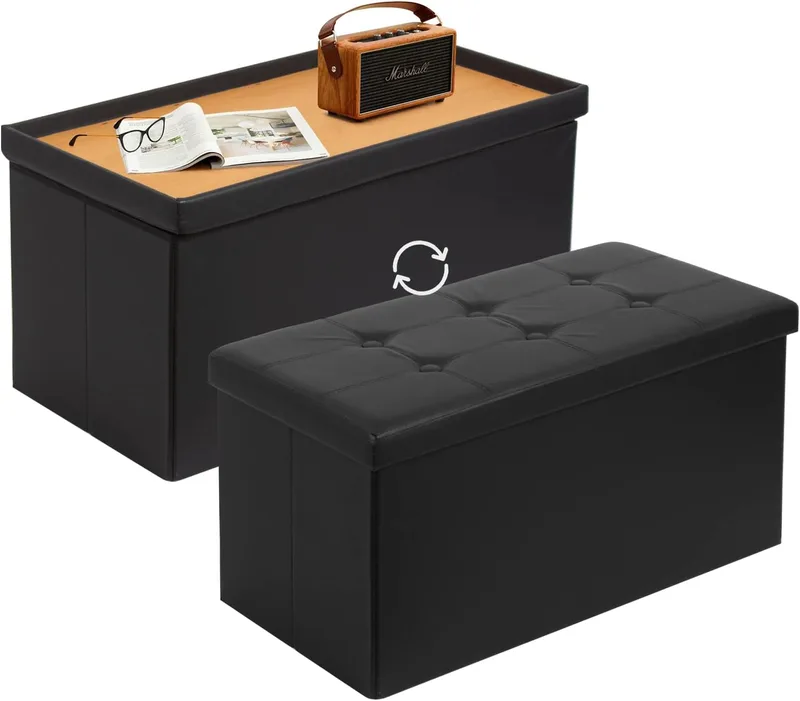 Foldable storage bench, 80 L