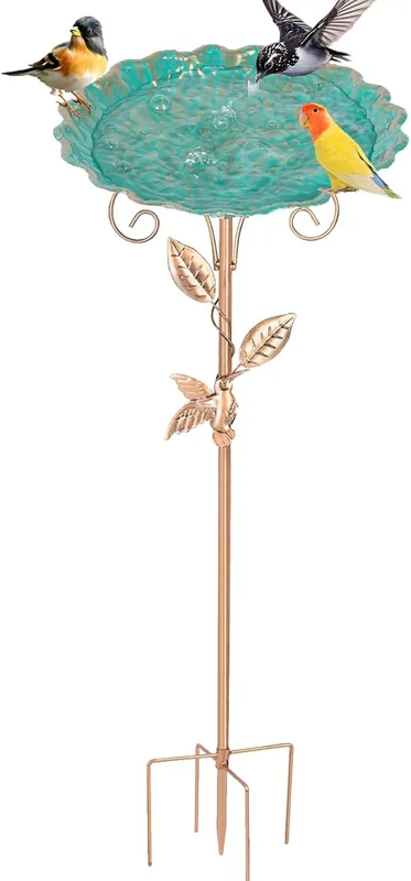 Bird bath on stand, 79 cm